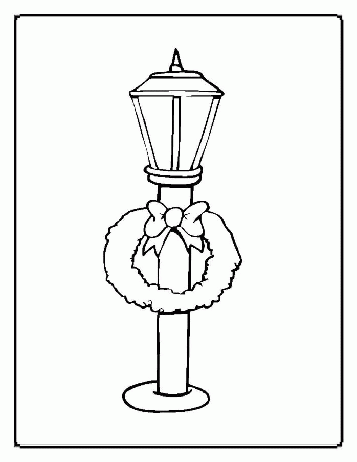 Christmas Lights Coloring Page - Coloring Home