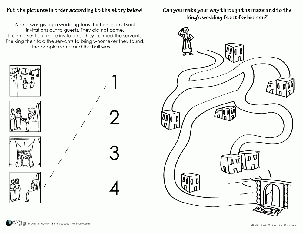 28th Sunday in Ordinary Time Coloring Pages - Austin CNM