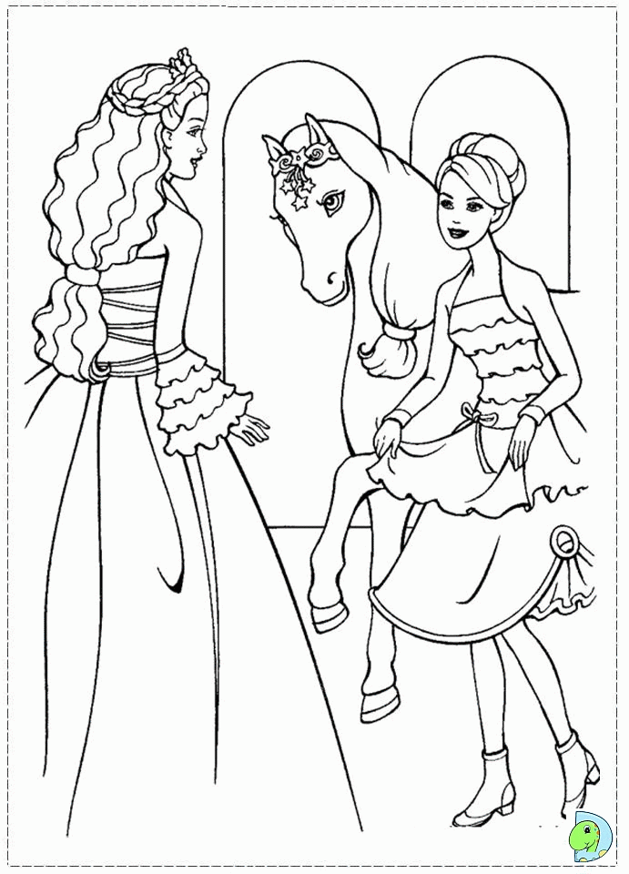 Barbie and the magic of Pegasus Coloring page