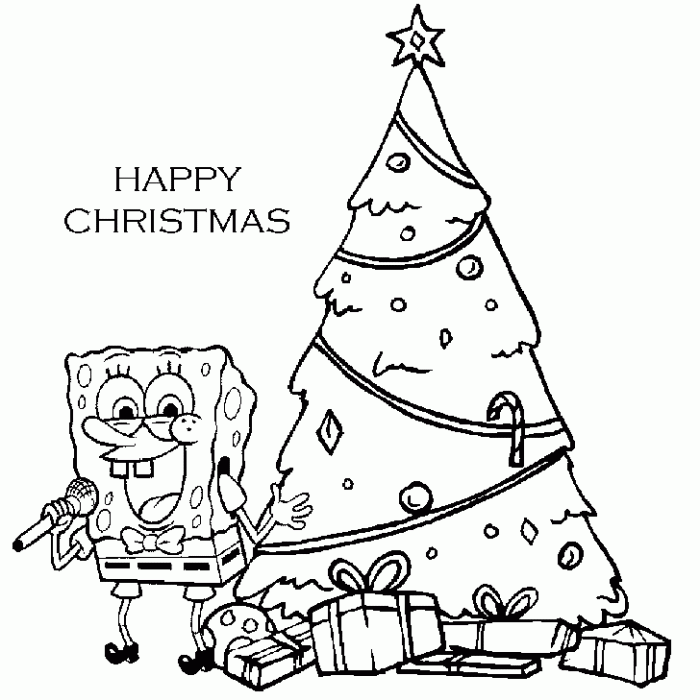 Relaxed Spongebob Coloring Page | Kids Coloring Page