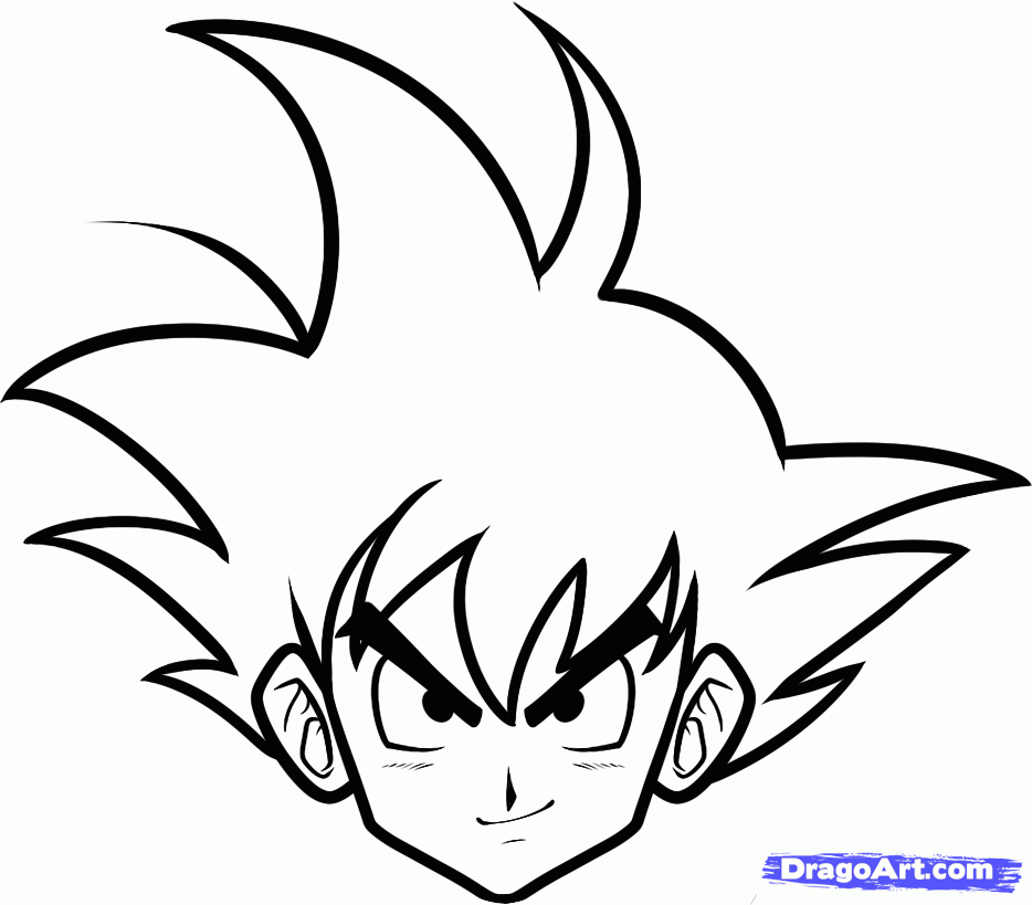 How To Draw Goku Easy, Step By Step, Dragon Ball Z Characters - Coloring  Home