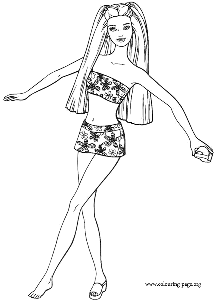 Barbie doll Coloring Page | coloring pages