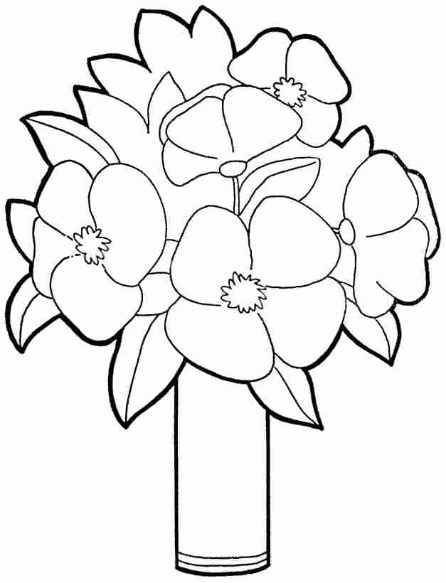 Flower Bouquet Coloring Pages - Coloring Home
