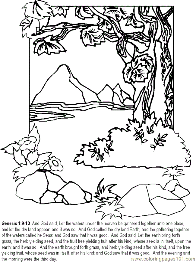 Genesis 1 1 Colouring Pages Page 2 Coloring Home