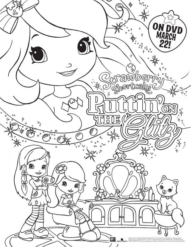 American Girl Doll Coloring Pages Free Strawberry Shortcake 269997 