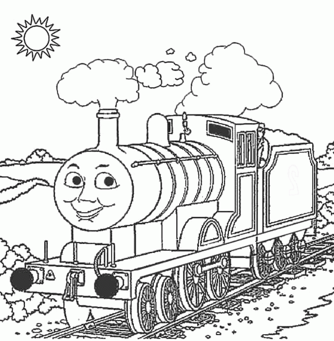 Thomas The Train Drawing - Coloring Home