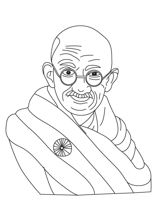Gandhi Jayanti Coloring Pages