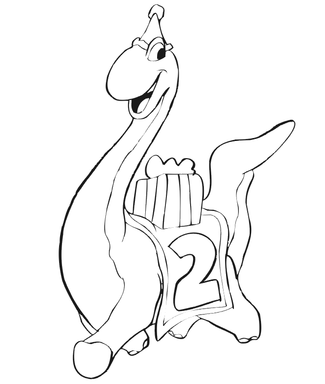 2 year old birthday Colouring Pages