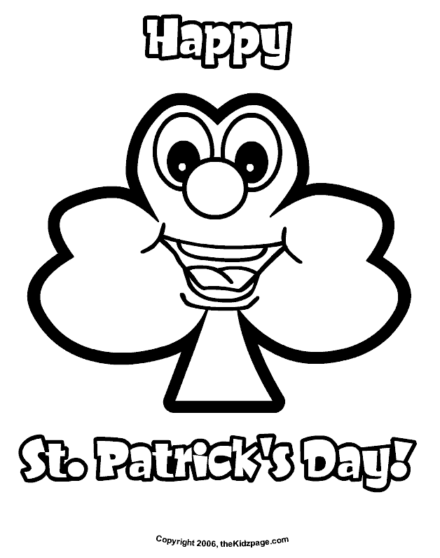 St. Patrick's Day Shamrock - Free Coloring Pages for Kids 