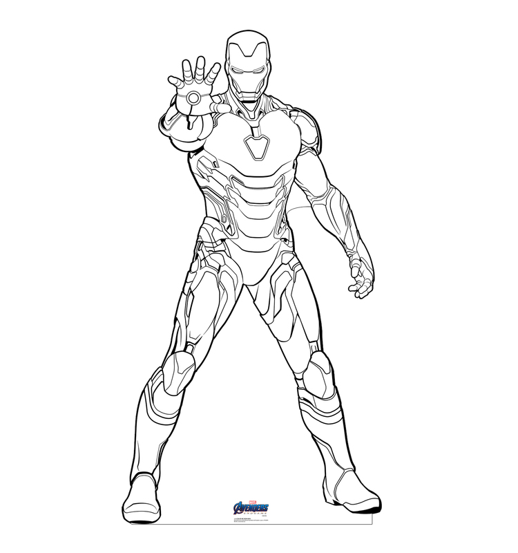 Color Me Iron Man (Avengers Endgame) Cardboard Cutout Stand Up, 6 ft -  Walmart.com