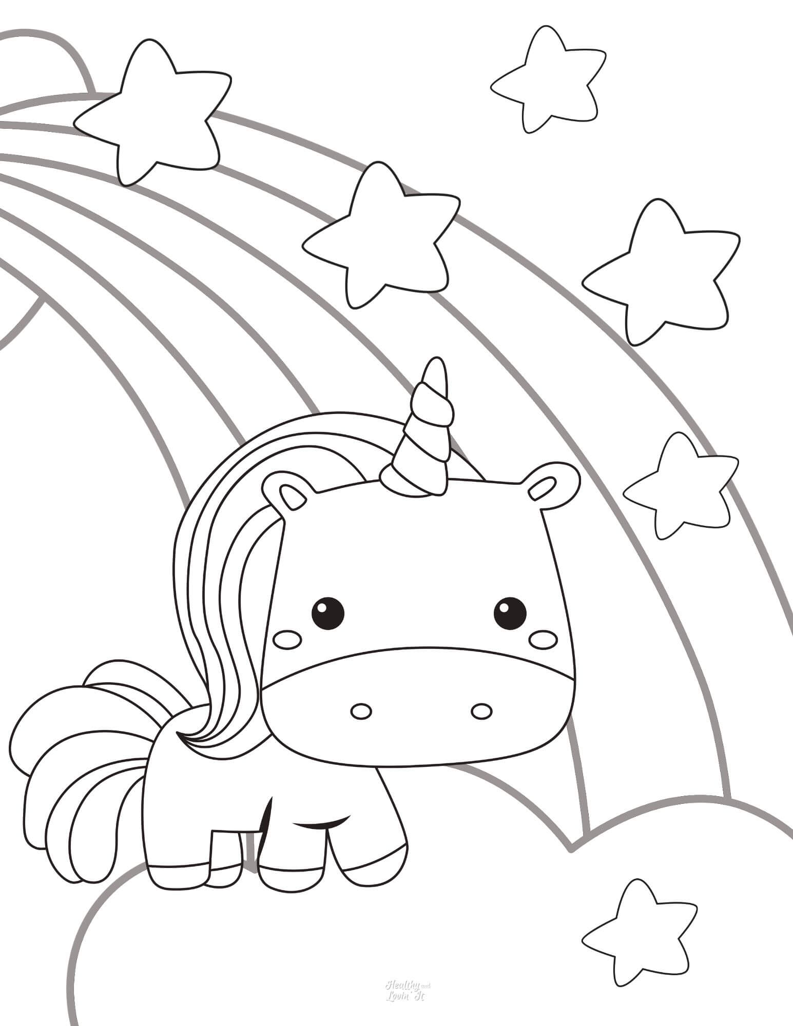 Free Unicorn Coloring Pages - 3 Super Cute Designs