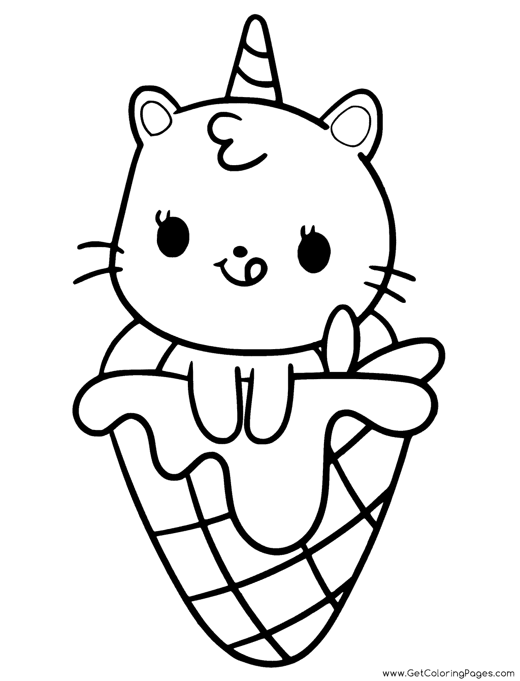 Cutest Unicorn Cat Coloring Page (Free!) Pretty Plants - Coloring Home