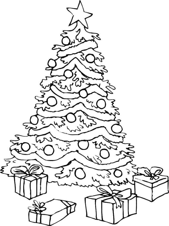 Free Printable Christmas Tree Coloring Pages Beautiful - Coloring ...