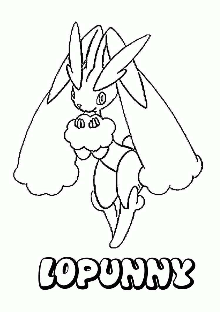 NORMAL POKEMON coloring pages - Lopunny