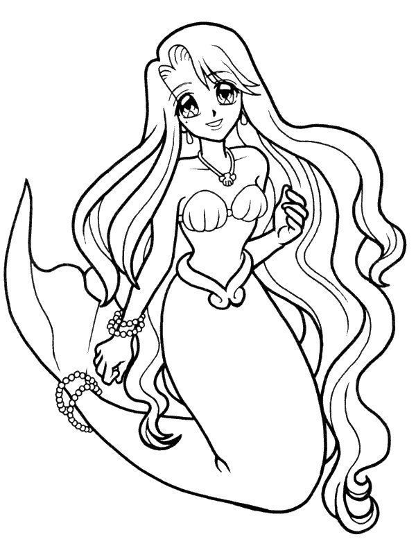 Anime Blue Mermaid Coloring Pages That Are Freean   Coloring Home