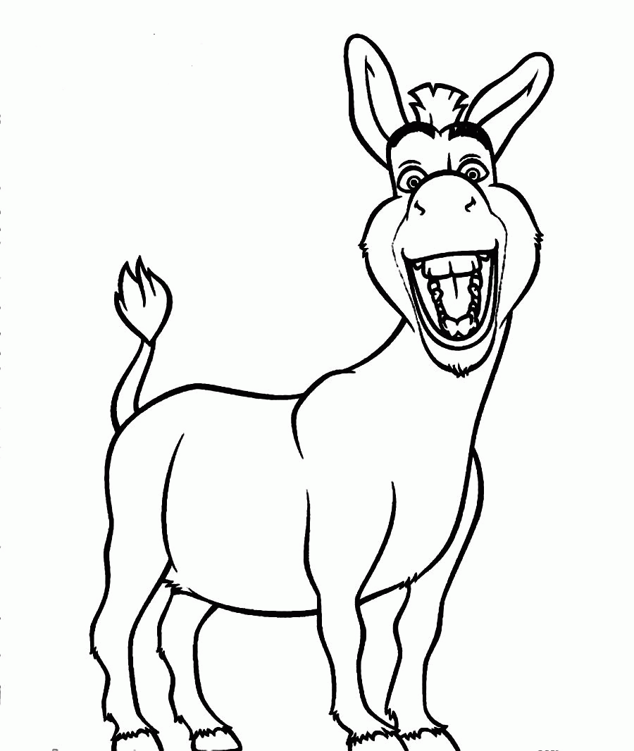 13 Pics of Baby Donkey From Shrek Dragon Coloring Pages - Donkey.