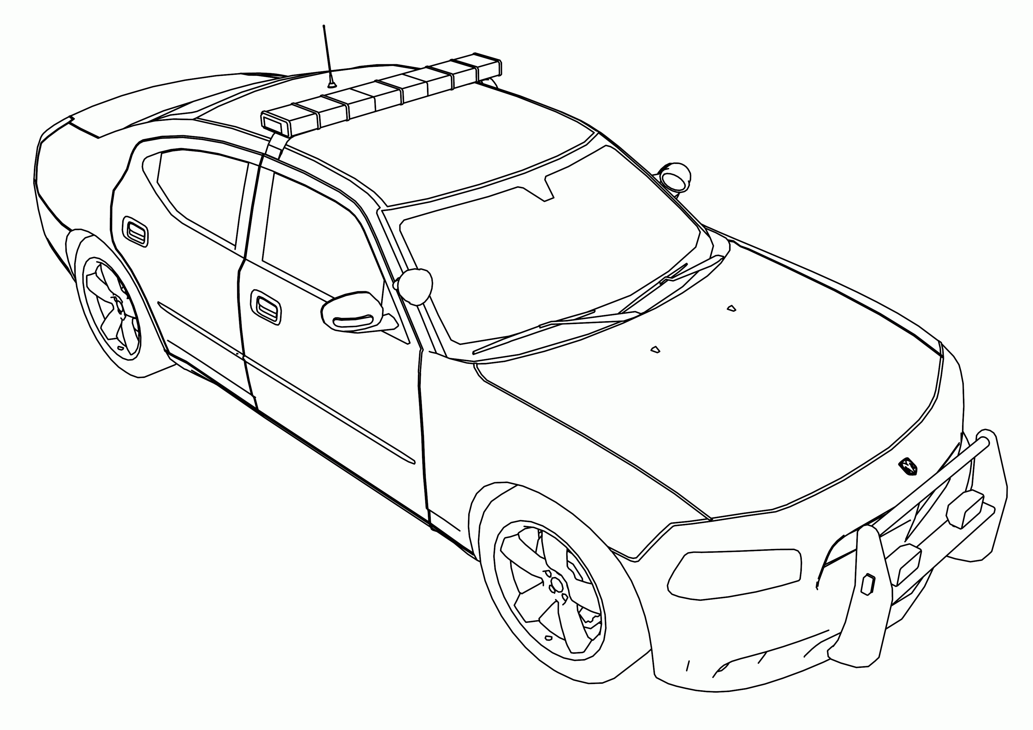 Free Printable Coloring Pages Police Cars - Coloring Page