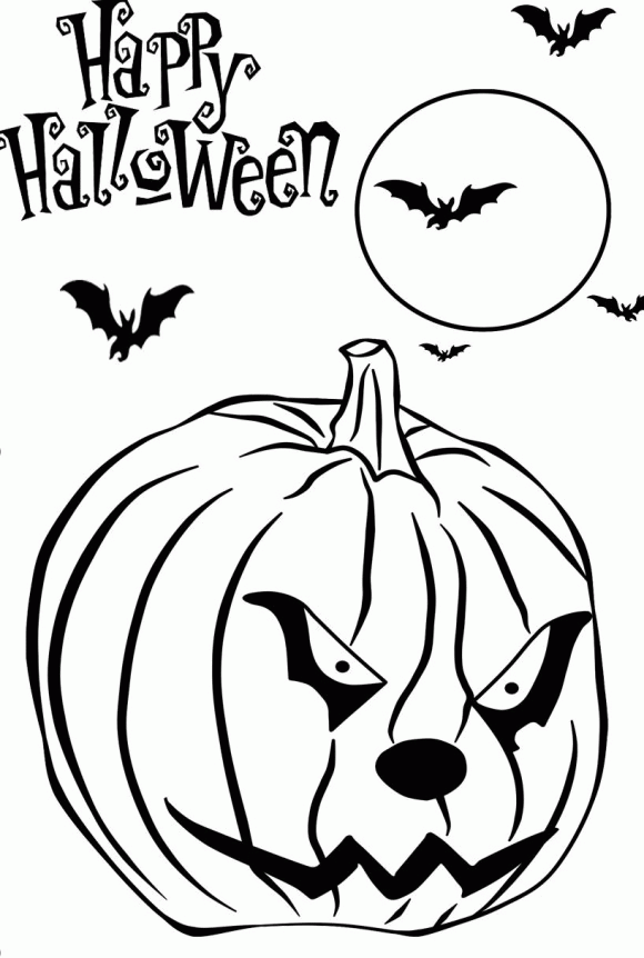 Scary House Halloween Coloring Pages Free | Hallowen Coloring ...