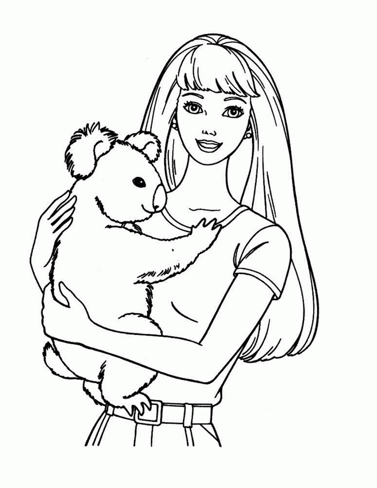Barbie Coloring Pages Online Free   Coloring Home