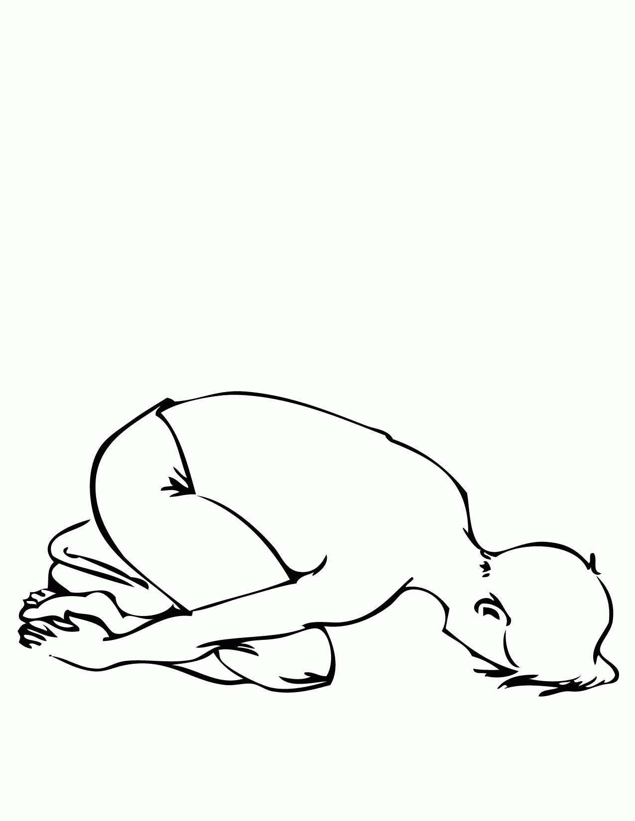 Child Pose Coloring Page - Handipoints