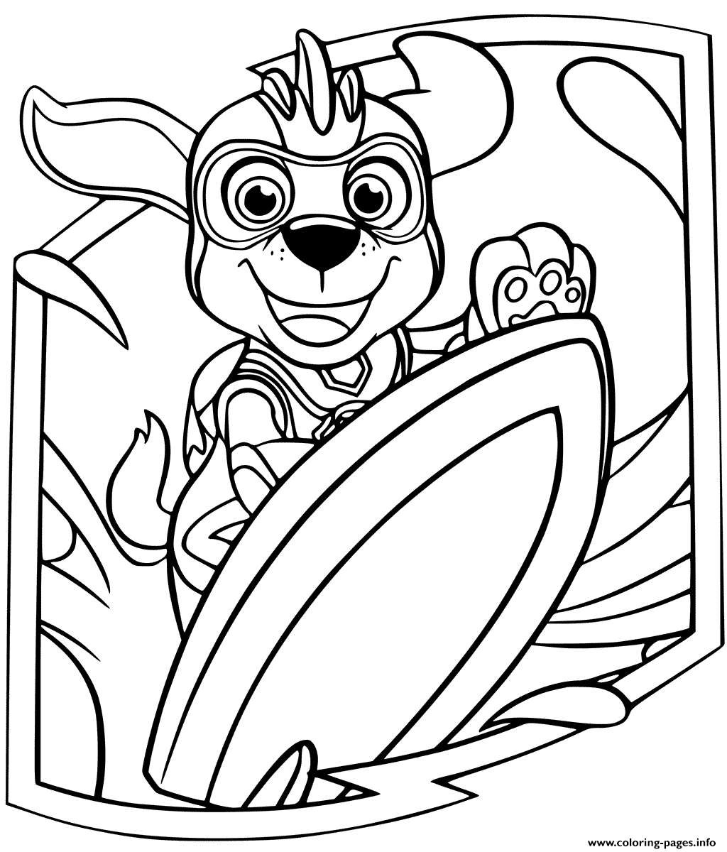 Zuma Mighty Pups Coloring Pages Printable