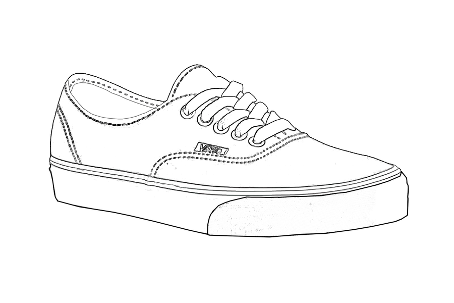 shoe line drawing - Google Search | Vans, Van drawing, Sneakers shoes vans