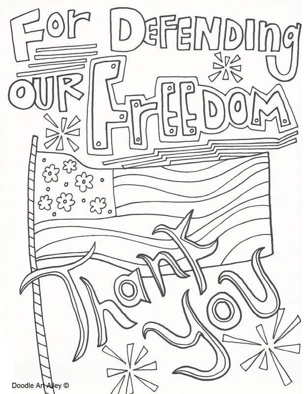Memorial Day Coloring Pages - DOODLE ART ALLEY