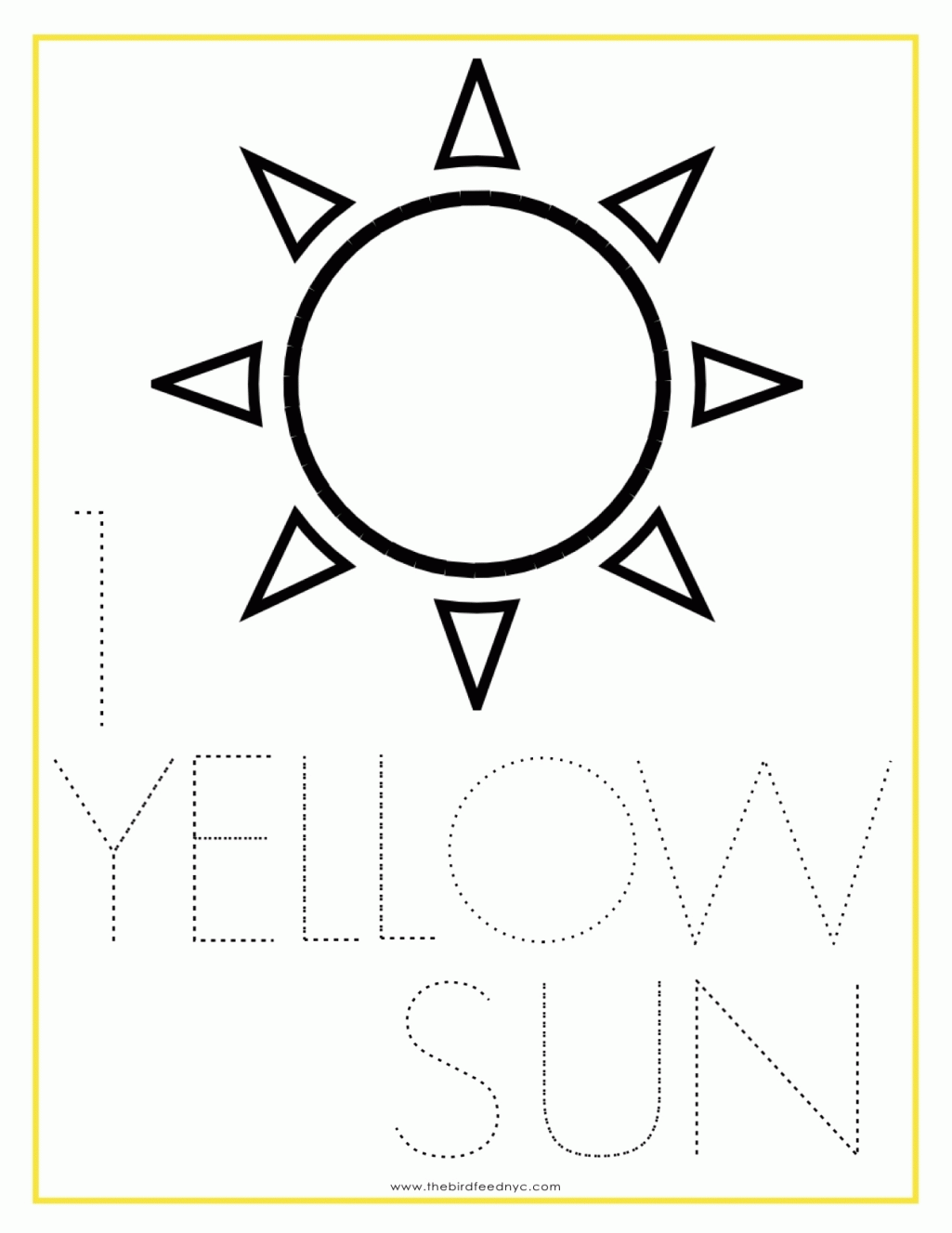 Free Coloring Pages Of Number 1 5 Coloring Pages For Yellow ...
