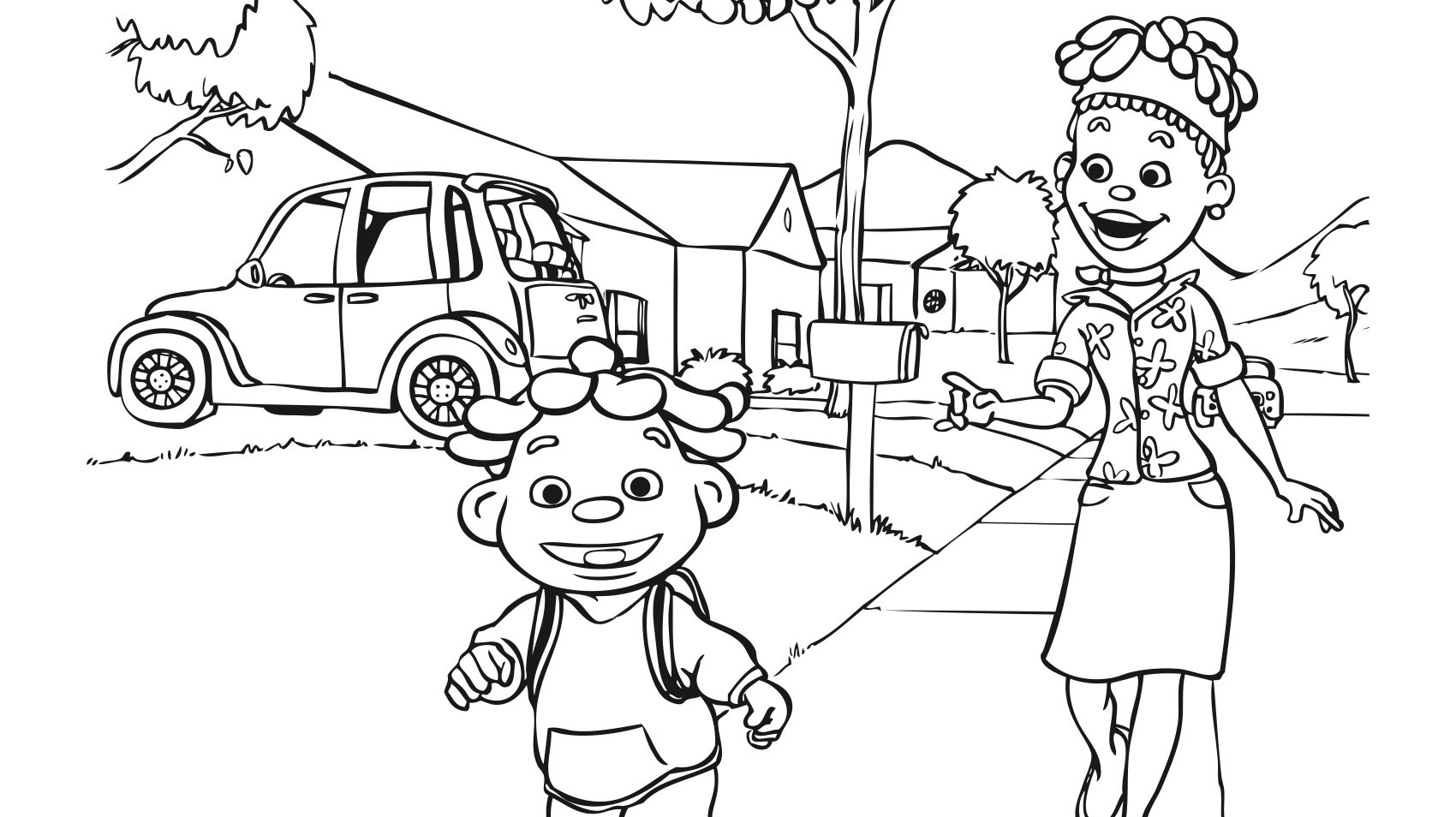 Take a Walk Coloring Page | Kids Coloring Pages | PBS KIDS for Parents