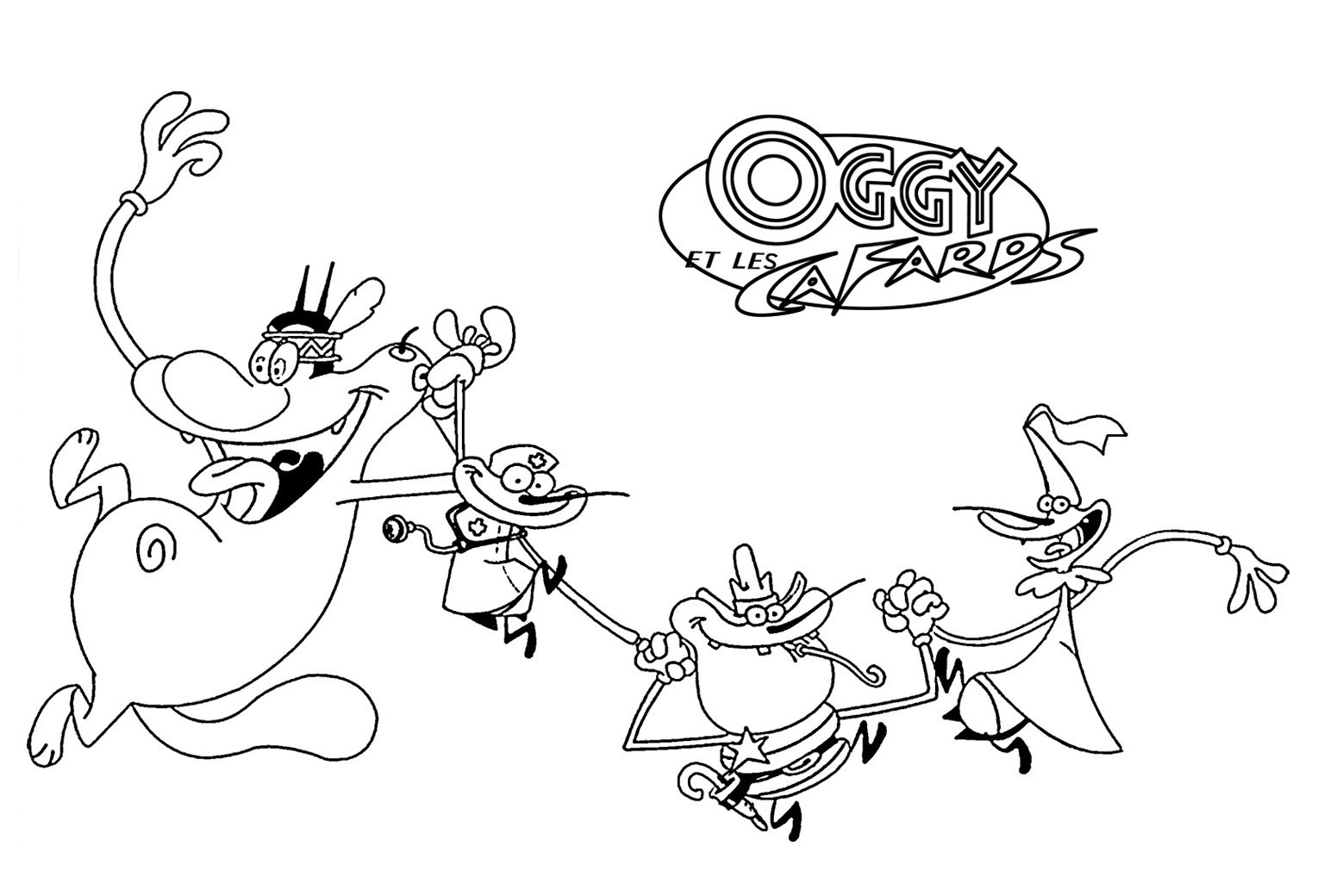 Oggy and the cockroaches to print - Oggy And The Cockroaches Kids Coloring  Pages