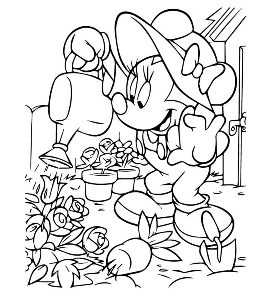 Top 25 Free Printable Cute Minnie Mouse Coloring Pages Online