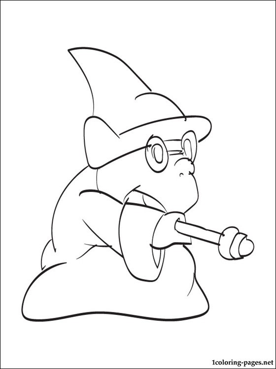 Kamek Mario coloring page to print | Coloring pages
