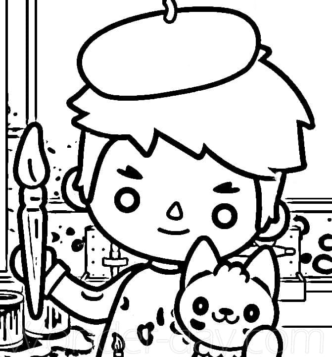 Toca Life Free Coloring Page - Free Printable Coloring Pages for Kids