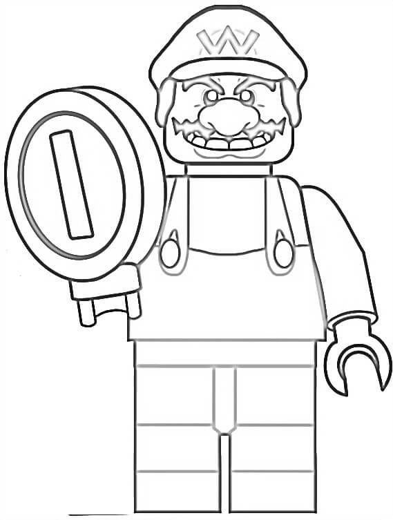 Lego Wario coloring page | Free printable coloring pages, Coloring pages,  Free printable coloring