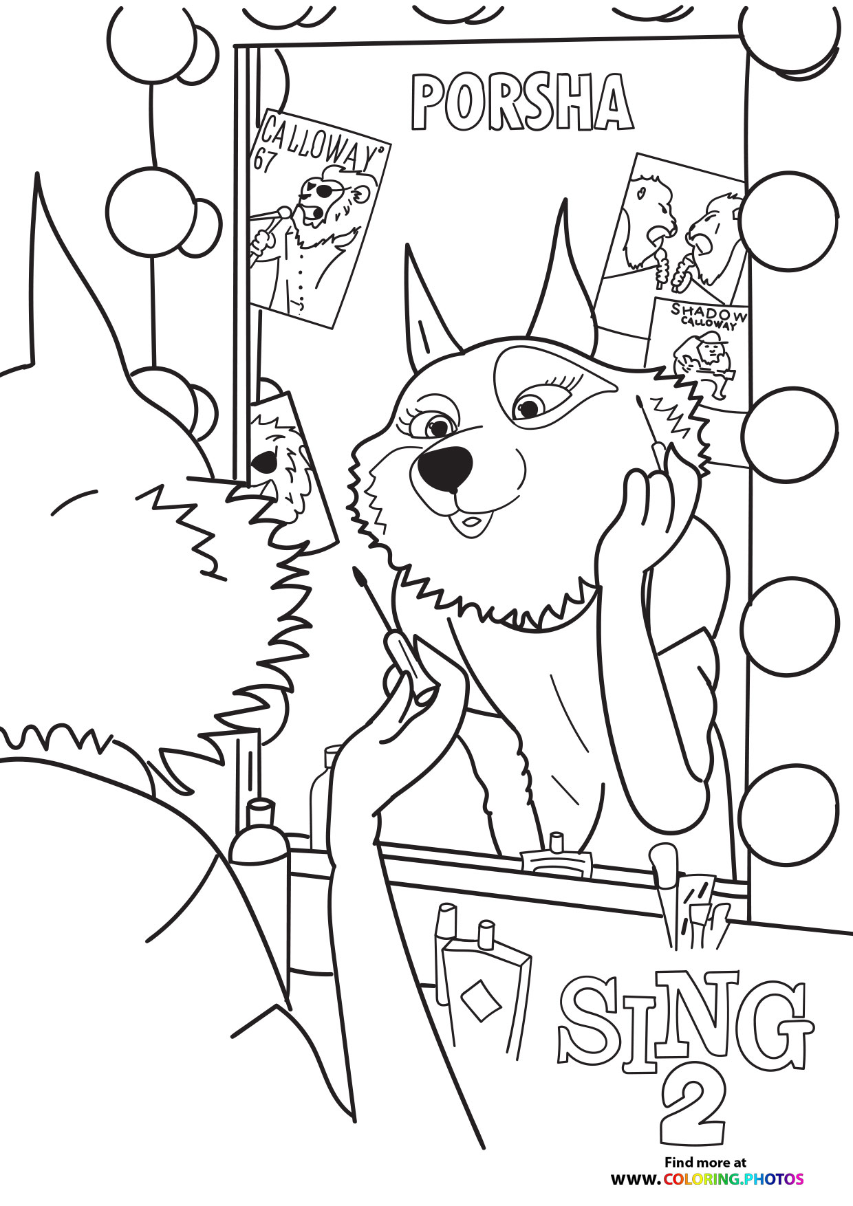 Porsha from Sing 2 - Coloring Pages for kids