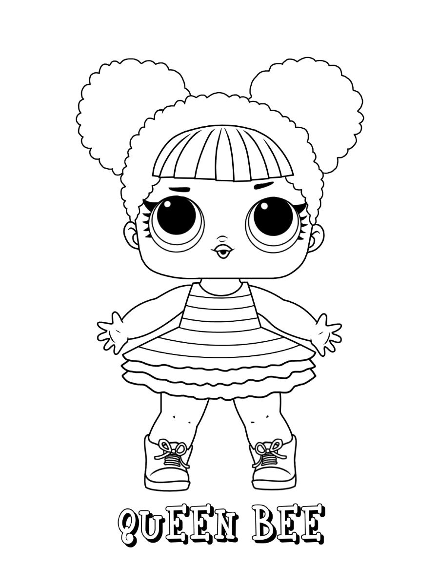 Queen Bee Lol Doll Coloring Page - Free Printable Coloring Pages for Kids