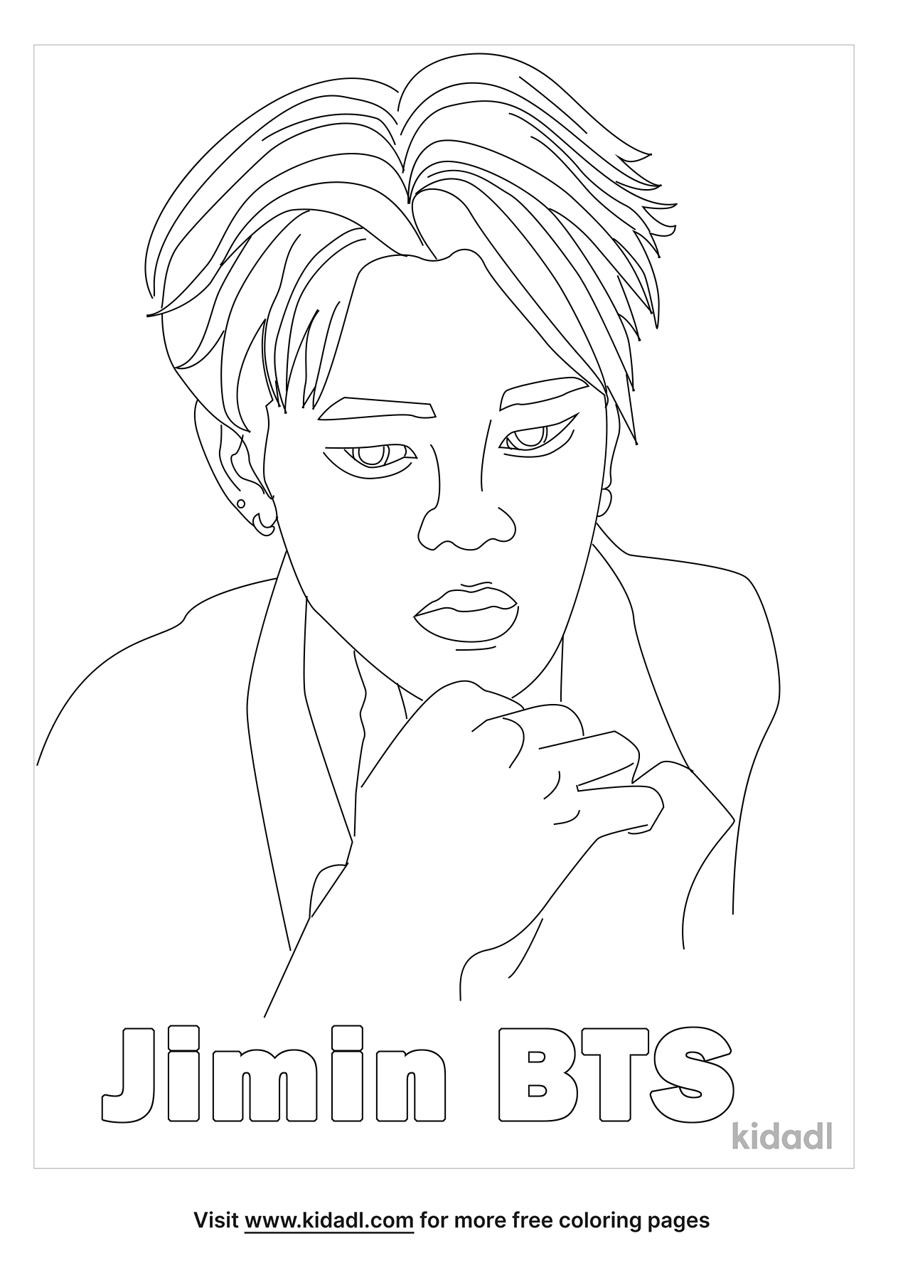 Jimin Bts Coloring Pages | Free Music Coloring Pages | Kidadl