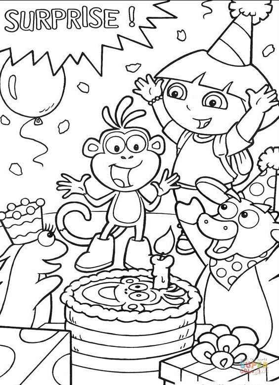 Dora the Explorer coloring pages | Free Coloring Pages