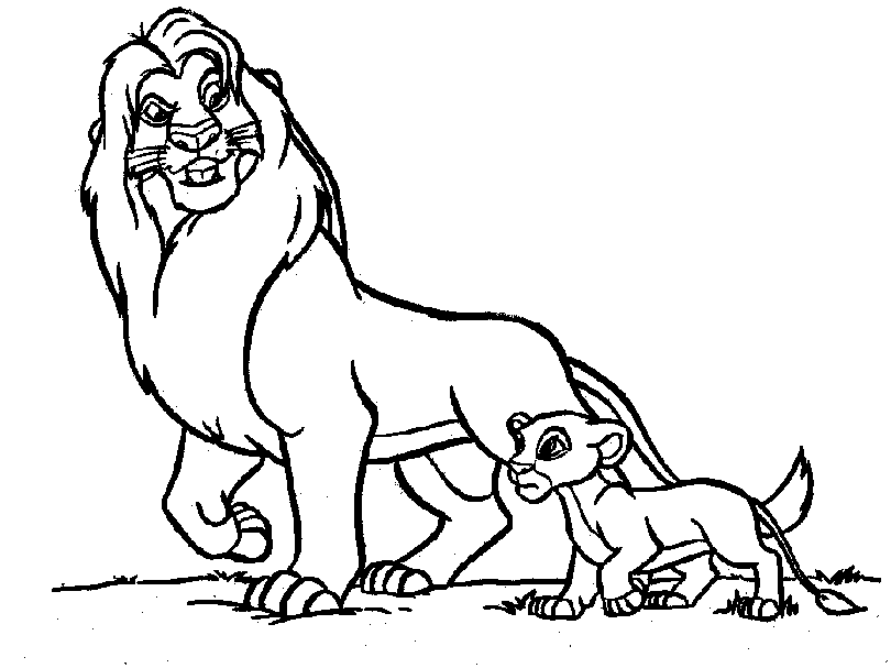 Coloring pages - Simba's Pride Fun site
