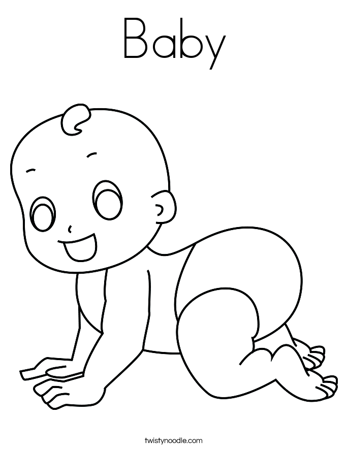 Coloring Pages Of A Baby Coloring Home