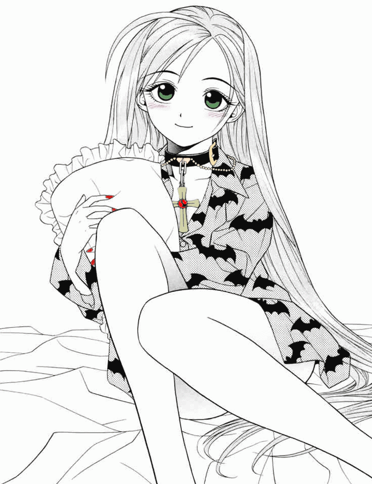 Rosario Vampire - Coloring Pages for Kids and for Adults