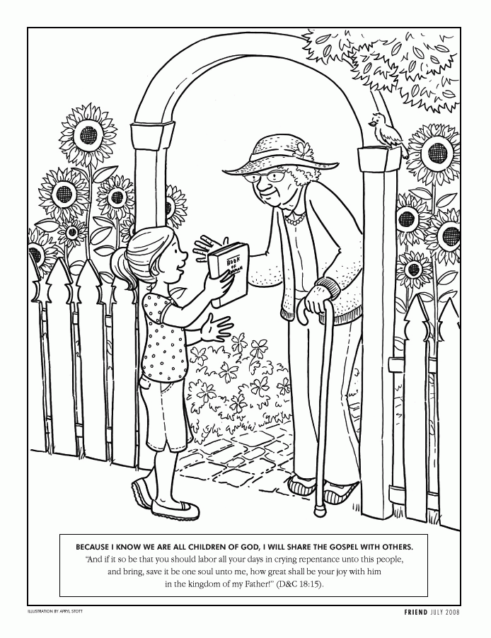 Lds Coloring Pages Love One Another - Coloring Home