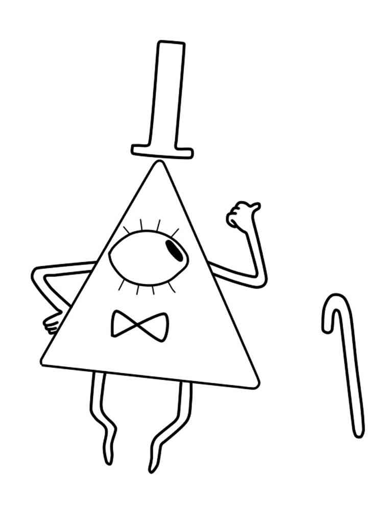 Gravity Falls Bill Cipher Coloring Page Coloring Home