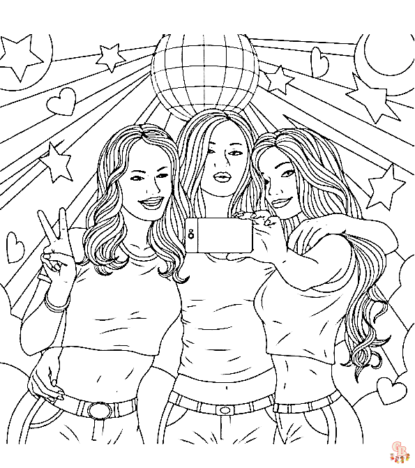Printable And Free BFF Coloring Page For Kids - Coloring Home