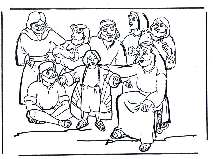 Joseph Forgives His Brothers Coloring Sheet Coloring Pages