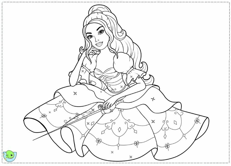 barbie three musketeers Colouring Pages