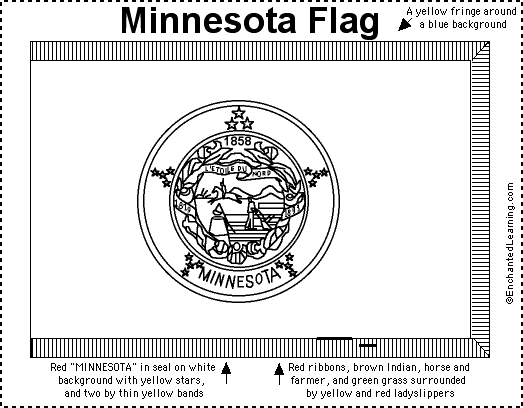 Minnesota State Flag Coloring Page Coloring Home