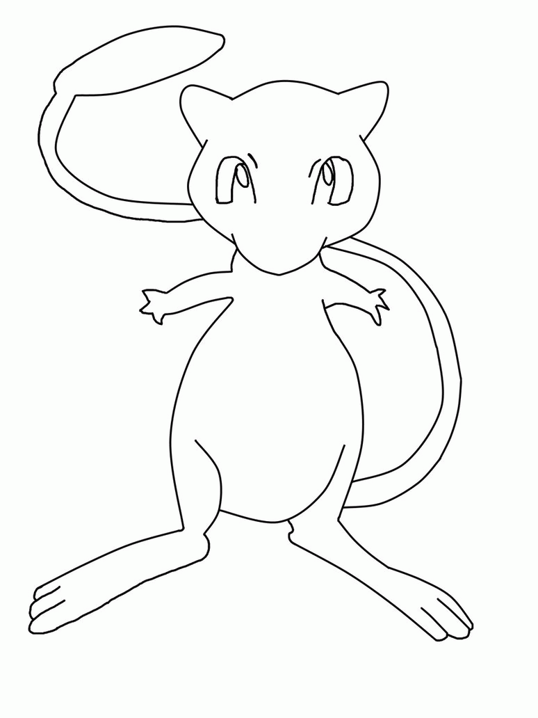 Pokemon Mew Coloring Pages Free - Coloring Page