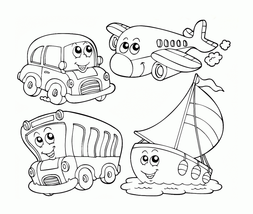 Transportation Coloring Pages Free Cable Car Coloring Page Air ...