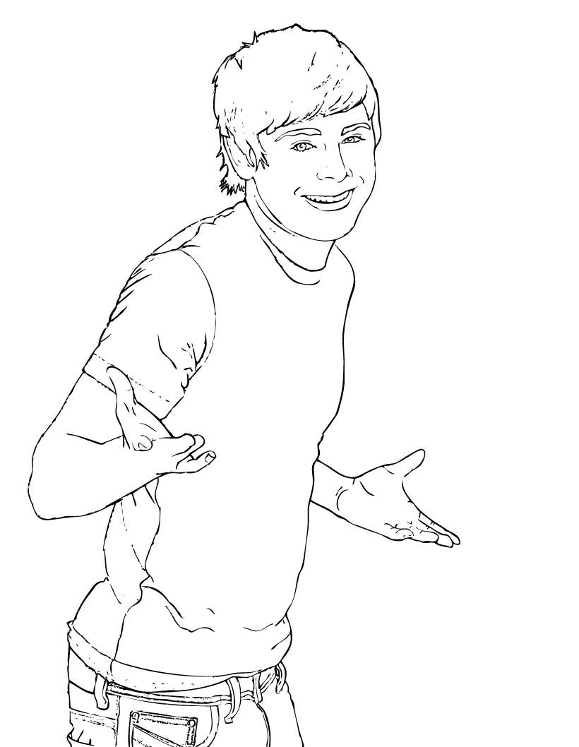 Zac Efron - High School Musical Coloring Pages